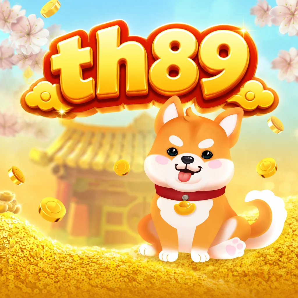 th89 รูปสุนัขชิบะนำโชคสีทองสวมหมวกจีนโบราณในเกม Win Win Won